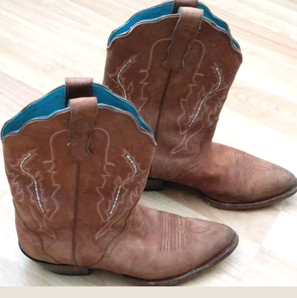 Nocona Shoes - Nocona Boots Size 8 Cowboy Western Leather Suede